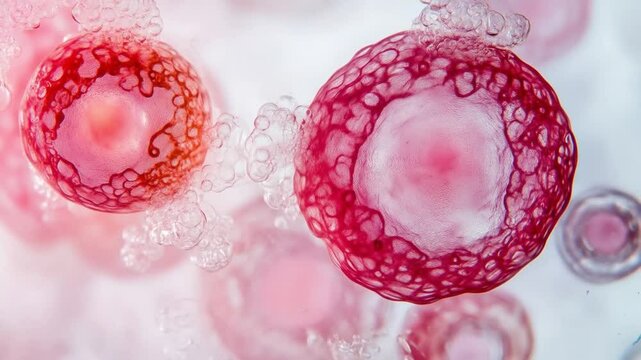 Inside cells of ovary (ovary structure)
