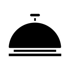 Hotel bell icon. Iconic symbols of a service bell, receptionist, hotel, customer, guest, and restaurant.