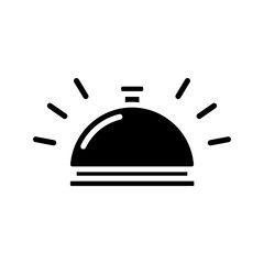 Hotel bell icon. Iconic symbols of a service bell, receptionist, hotel, customer, guest, and restaurant.