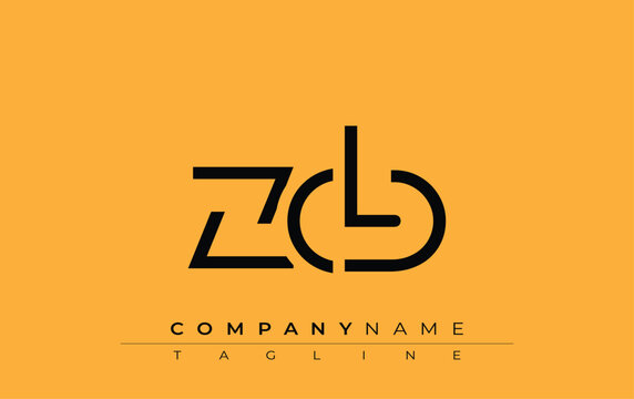 ZCB abstract letter design. Modern Business Logo Design With Abstract Typography and Contemporary Style