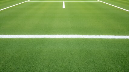 soccer field with white lines