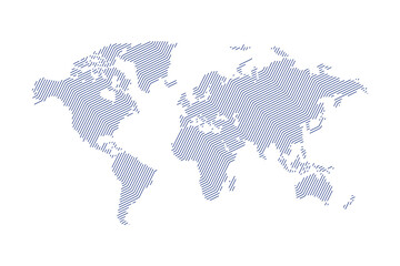 Fototapeta premium World map Grayscale, isolated on white background for website.