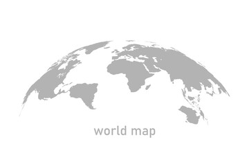 World map, isolated on white background for website layouts, background,education, precise. Travel worldwide, map silhouette backdrop, earth geography, political, reports.