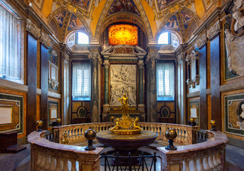 Interiors of Santa Maria Maggiore basilica in Rome, Italy