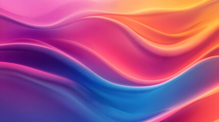 Naklejka premium Vibrant Fluid Waves in Colorful Abstract Background Design