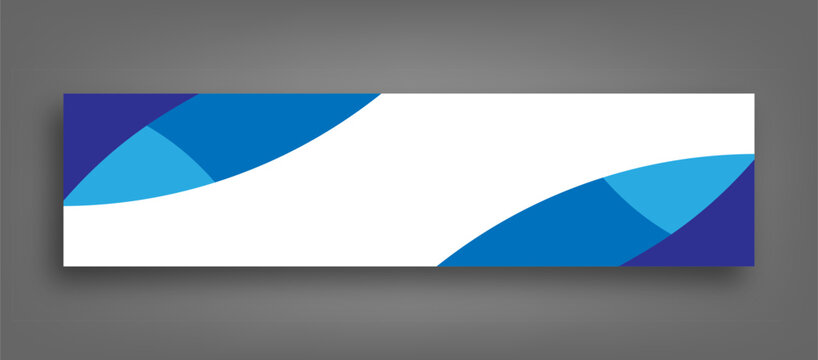 Abstract blue element horizontal linkedin banner design