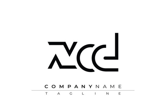 XCD abstract letter design. Modern Business Logo Design With Abstract Typography and Contemporary Style