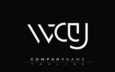 Obraz premium WCY abstract letter design. Modern Business Logo Design With Abstract Typography and Contemporary Style
