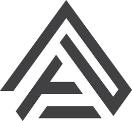 Abstract Geometric Logo with Letter A