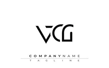 VCR abstract letter design. Modern Business Logo Design With Abstract Typography and Contemporary Style