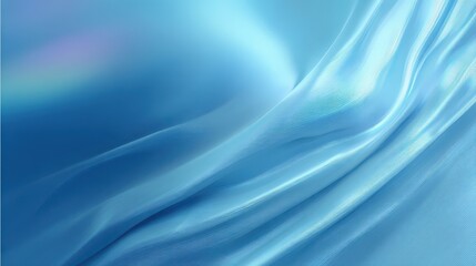 Obraz premium Soft flowing fabric in shades of blue with gentle curves and smooth texture creating a serene and calming visual background for various applications