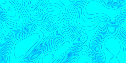 Blue wave paper curved reliefs topographic map contours line abstract texture background, seamless ornament design geographic line map landscape geodesy mountain relief topographic map background.