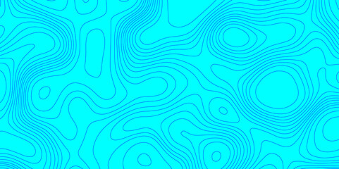 Blue wave paper curved reliefs topographic map contours line abstract texture background, seamless ornament design geographic line map landscape geodesy mountain relief topographic map background.