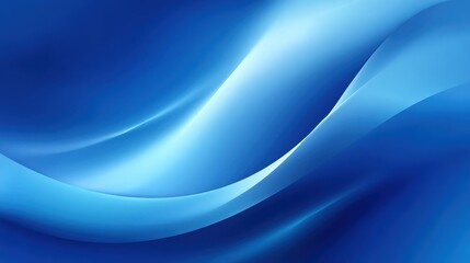 Smooth Blue Waves Flowing in a Calm Ocean-Like Background with Subtle Gradients and Soft Lighting for a Serene Mood