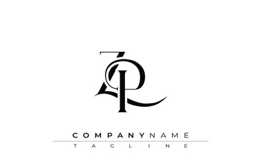 Initial ZP Logo Design Vector. Elegant Monogram Logo Design with Decorative Elements and Typography
