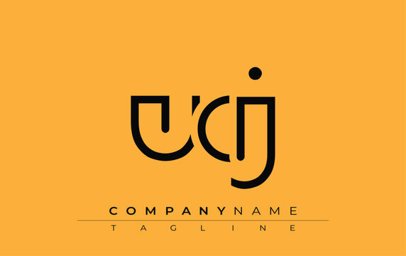 UCJ abstract letter design. Modern Business Logo Design With Abstract Typography and Contemporary Style