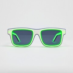 Neon glow sunglasses cartoon style