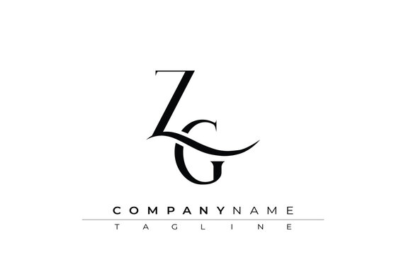 Initial ZG Logo Design Vector. Elegant Monogram Logo Design with Decorative Elements and Typography