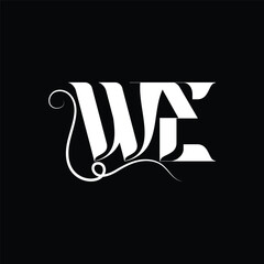 Initial letter WE logo design