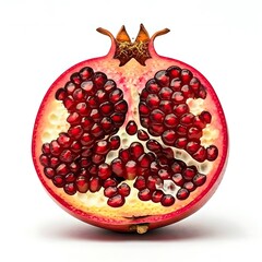 pomegranate isolated on white background
