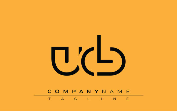 UCB abstract letter design. Modern Business Logo Design With Abstract Typography and Contemporary Style