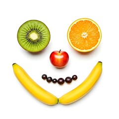 fruits on a white background