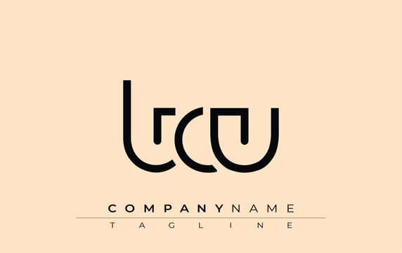 TCU abstract letter design. Modern Business Logo Design With Abstract Typography and Contemporary Style