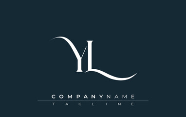 Initial YL Logo Design Vector. Elegant Monogram Logo Design with Decorative Elements and Typography