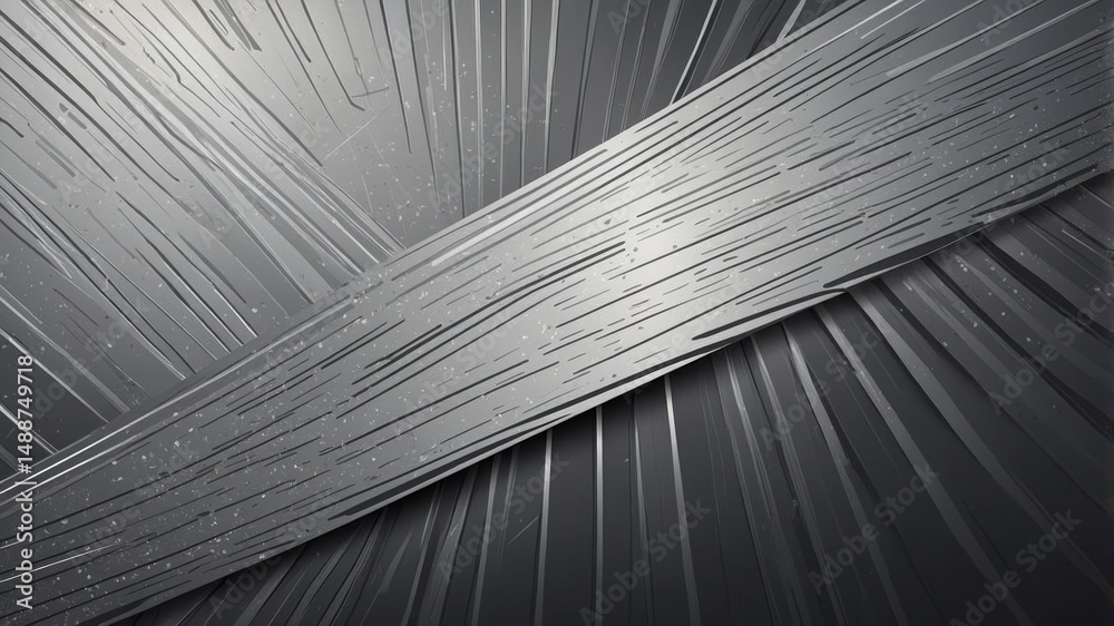Aufkleber abstract silver texture with dynamic lines and patterns creating depth and movement in a polished me