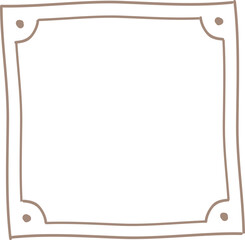 Handdrawn Simple Line Picture Frame Illustration