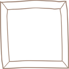 Handdrawn Simple Line Picture Frame Illustration