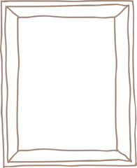 Handdrawn Simple Line Picture Frame Illustration
