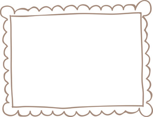 Handdrawn Simple Line Picture Frame Illustration