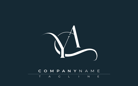 Initial YA Logo Design Vector. Elegant Monogram Logo Design with Decorative Elements and Typography