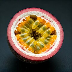 slice of fruit on a plate