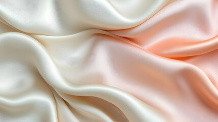 Obraz premium Soft Silk Fabric Texture with Gentle Waves in Warm Tones