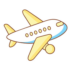 Fototapeta premium Airplane icon on transparent background