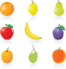 Icon set Fruits