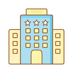 Hotel icon on transparent background