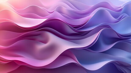 Obraz premium A gentle abstract composition with overlapping circles and smooth gradients in light lavender, offering a peaceful and modern feel