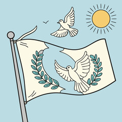 Minimalist fishing hook icon with elegant water ripple design