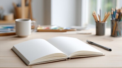 Fototapeta premium white sheets of paper on a wooden background