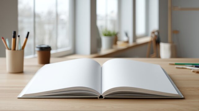 white sheets of paper on a wooden background