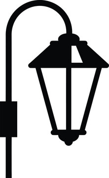 recommend clip art: Minimalist black and white silhouette of lamp lantern street light architectural vector graphic
                    
                    
