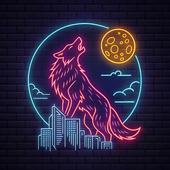 "Wall Street Wolf: Midnight Surge"
A modern twist on the lone wolf mythos&mdash;bathed in fluorescent hues, it howls at the moon, scaling city walls as market graphs skyrocket in the background.