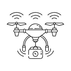 autonomous drones icon, autonomous drones vector illustration-simple illustration of autonomous drones , perfect for autonomous drones logos and icons
