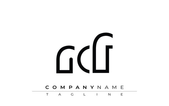 RCF abstract letter design. Modern Business Logo Design With Abstract Typography and Contemporary Style