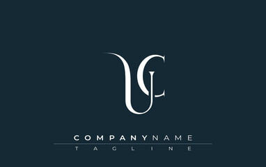 Fototapeta premium Initial UC Logo Design Vector. Elegant Monogram Logo Design with Decorative Elements and Typography