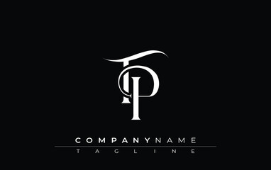 Initial TP Logo Design Vector. Elegant Monogram Logo Design with Decorative Elements and Typography