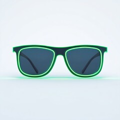 Neon glow sunglasses cartoon style